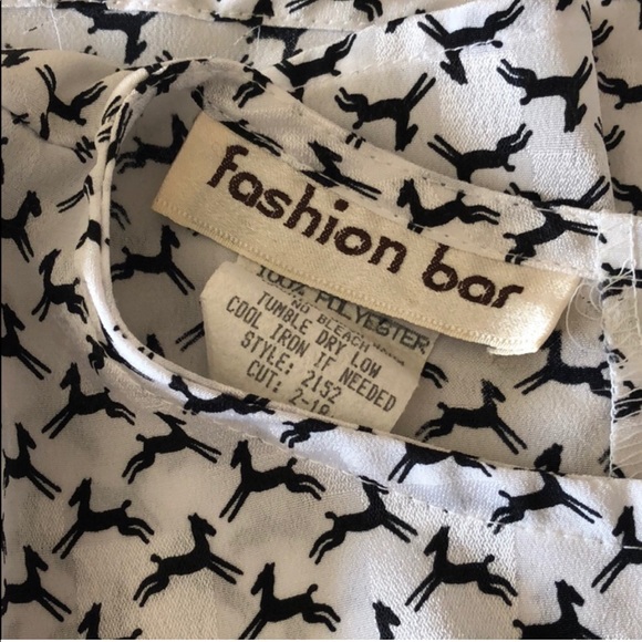 Vintage Fashion Bar Animal Print Blouse - Picture 3 of 7